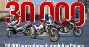 Honda Polska sprzdała 30 000 nowych motocykli i skuterów